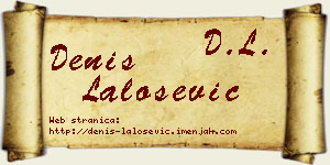 Denis Lalošević vizit kartica